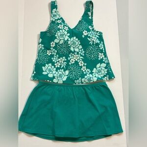 LL Bean Tankini And Skort Swimsuit Size 12